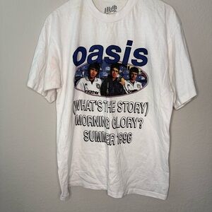 Oasis White 1996 Manchester Tour Graphic T-Shirt
